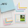 Framing Spacer Ruler Set Paper Crafting Alignment Guides with Storage Case, 5 Pcs Color-Coded L-Shaped Engraved Size Markings Spacers Tabs for