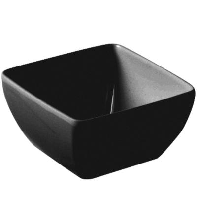 Square Melamine Food Bowl Black 190 X 190 X 90 Mm Hendi 566206