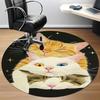 1pc Cats Whiskers Office Round Area Rug, Indoor Mat Suitable ForOffice, Under Office Chairs Bedroom Living Room Home Decor, Room Deco T081
