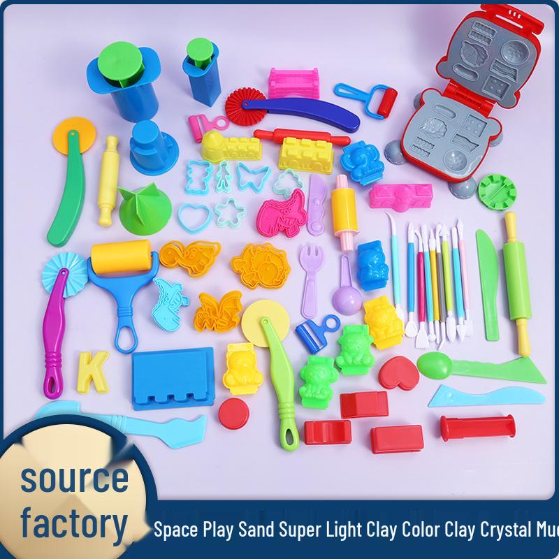 Space Toy Sand and Clay Molds Set - Includes Play Dough, Super Light, and Crystal Clay Molds with Tools