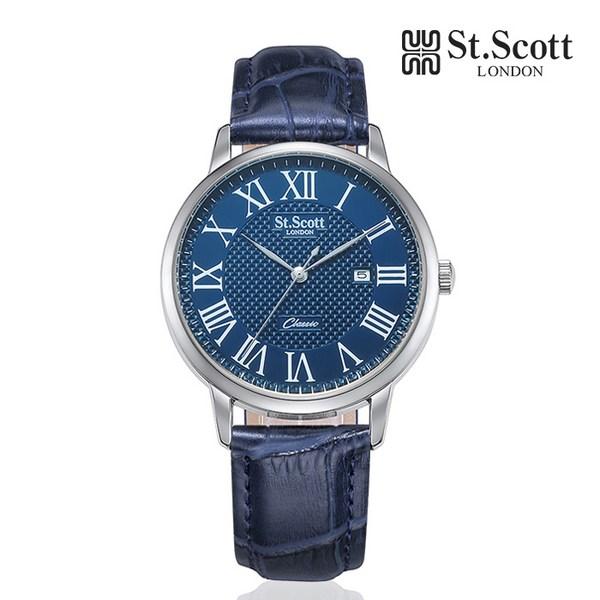 Saint Scott ST7106L Head Office Genuine Date Men's Dress Watch Leather Watch Gift Shopping Bag Provided