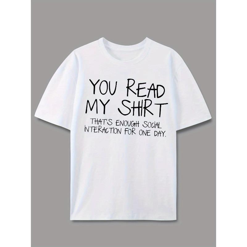 European Size Short-Sleeve T-Shirt Featuring Social Slogans Streetwear Design, Graffiti Letters, Suitable for Men Summer Wear