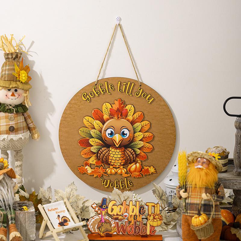 Thanksgiving Turkey Rustic Door Hanger Sign Adding Warmth To Your Home