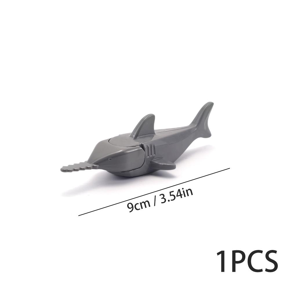 1 Pcs MOC Animal Building Blocks Jagged Shark Animal Aquarium Shark Scene Series Submarine Animal DIY Decoration Toys Gift