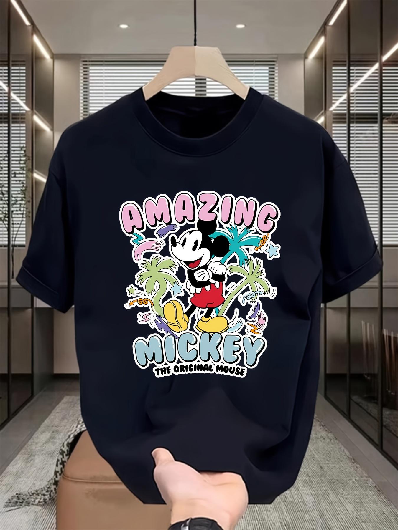 Casual  AMAZING MICKEY THE ORIGINAL MOUSE  Graphic T-shirt - Black L