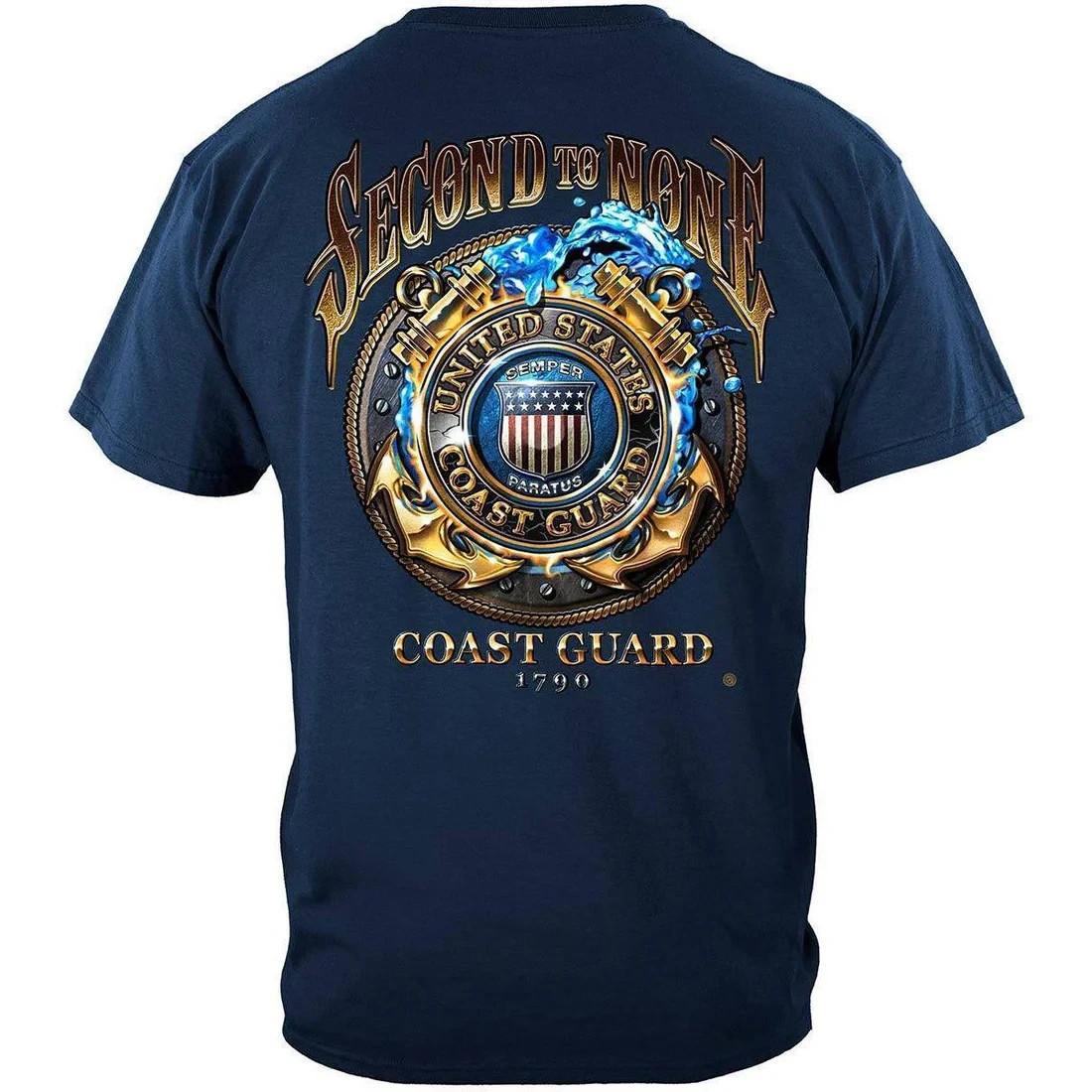 True Heroes U.S. Coast Guard T-Shirt Patriotic Military Veteran Tribute USA Tee S