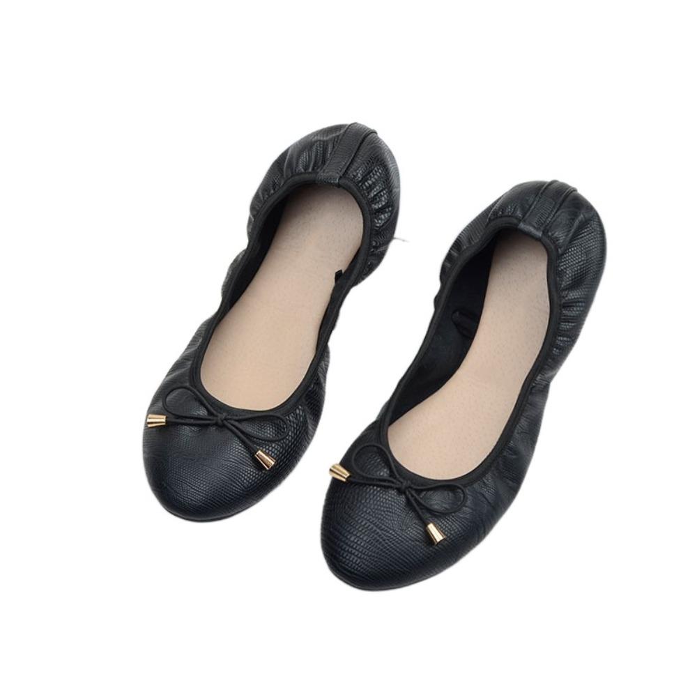 Thread PU Ballet Shoes Shallow Mouth Soft Sole Flat Shoes Chicken Rolls Dance Shoes  Gymnastics