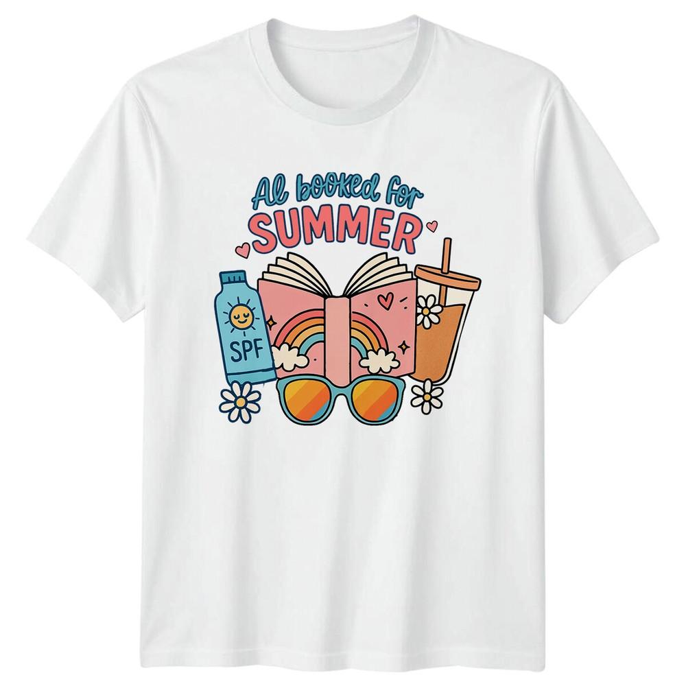 All Booked For Summer Reading Hobbies Unisexs TShirt Unisexs Tee Graphic Unisex S