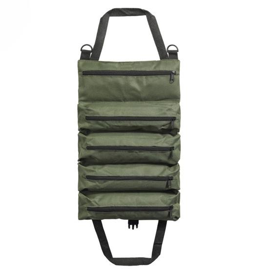 Roll-up Tool Storage Bag Heavy Duty Oxford Cloth Waterproof Foldable Portable Electrician Car Hardware Tool Organizer Storage Pouch