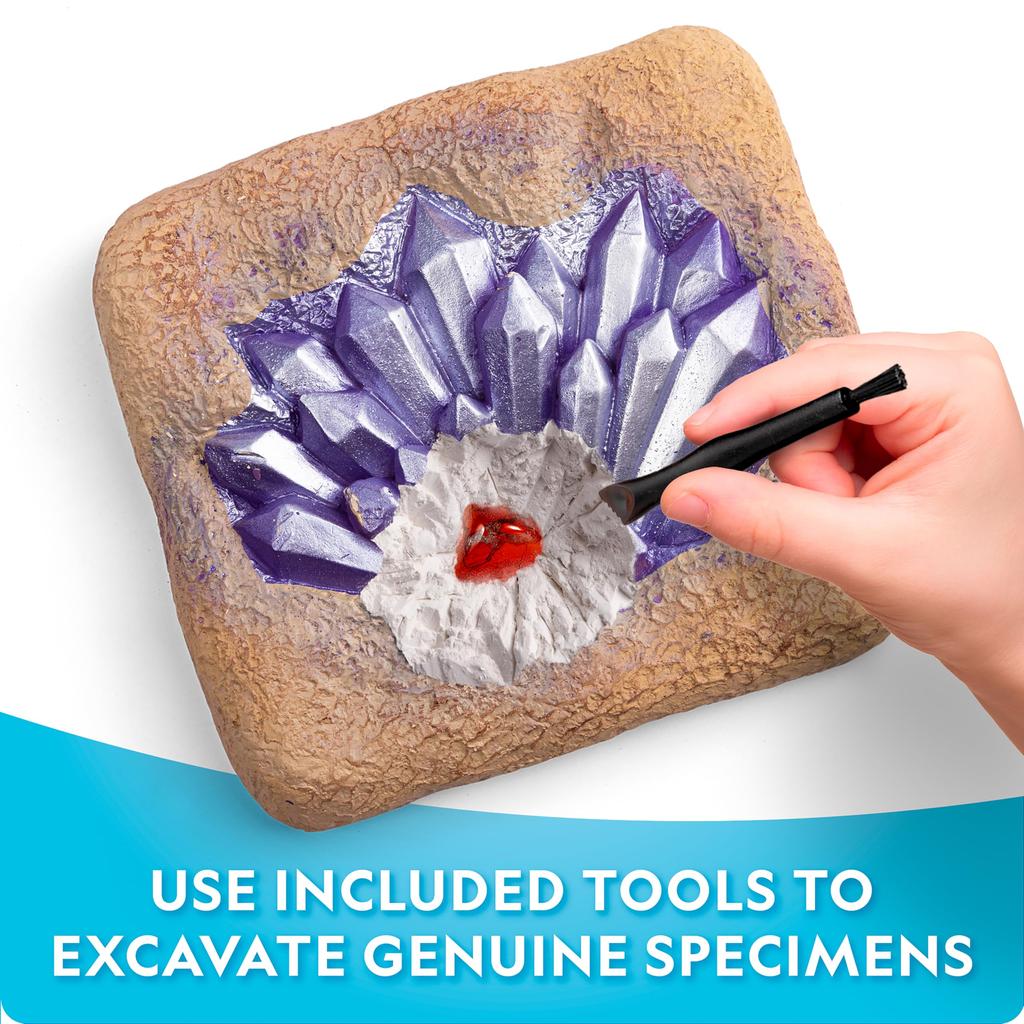 National Geographic Mega Gemstone Excavation Kit A science kit to excavate 15 real gemstones and A great gift for girls and A mining kit for mineral –