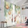 Plane Printing Curtains Roller Blinds Christmas Ornaments Santa Claus Watercolor Versatile Fabric Without Rod Art Set Of 2 Made Polyester