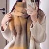 Women's Plaid Scarf Warm Thickening Trend  Scarf Shawl Cape