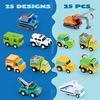 JOYIN 25-Piece Pull Back City Cars & Trucks Toy Vehicle Set for Toddlers, Boys & Girls, Kids Play Set, Ages 1 2 3 Years