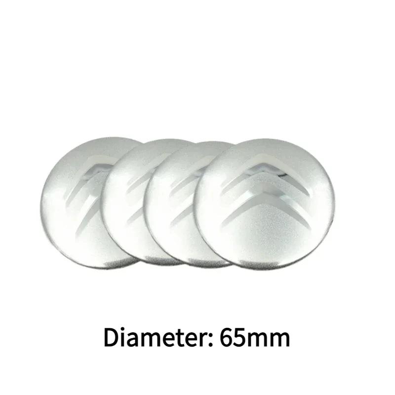 4pcs Car Wheel Center Hub Cap Cover Sticker Decals for Citroen C1 C2 C3 C4 C5 C-Elysee Cactus Picasso Xsara Berlingo DS3 DS4 DS6
