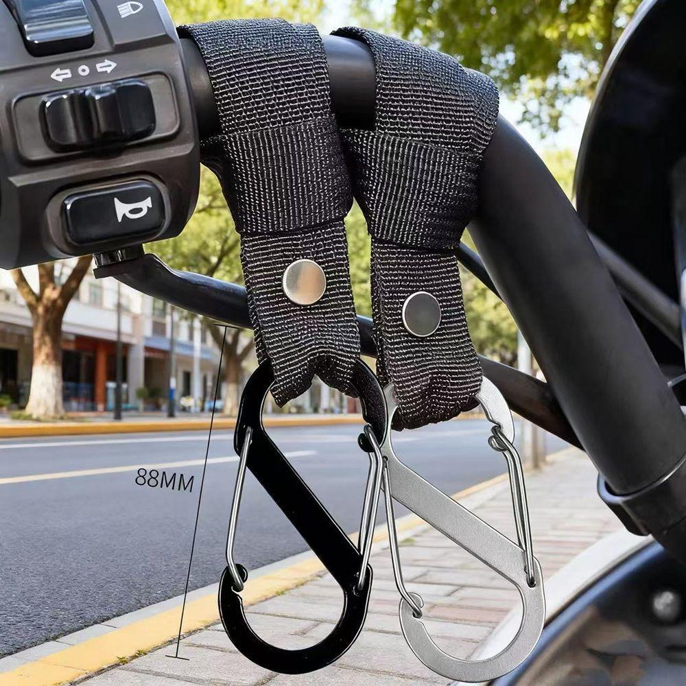 Aluminum Alloy S Hook Carabiner Keychain Set - Size 9, Knitted Strap, Figure-8 Buckle, Waterproof, For Outdoor Backpack