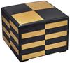 Wakaizumi Lacquerware, 3-Tiered Box, 7-inch Wakana Jyu, Black and Gold Checkered Pattern (Black Interior), H-159-13-A