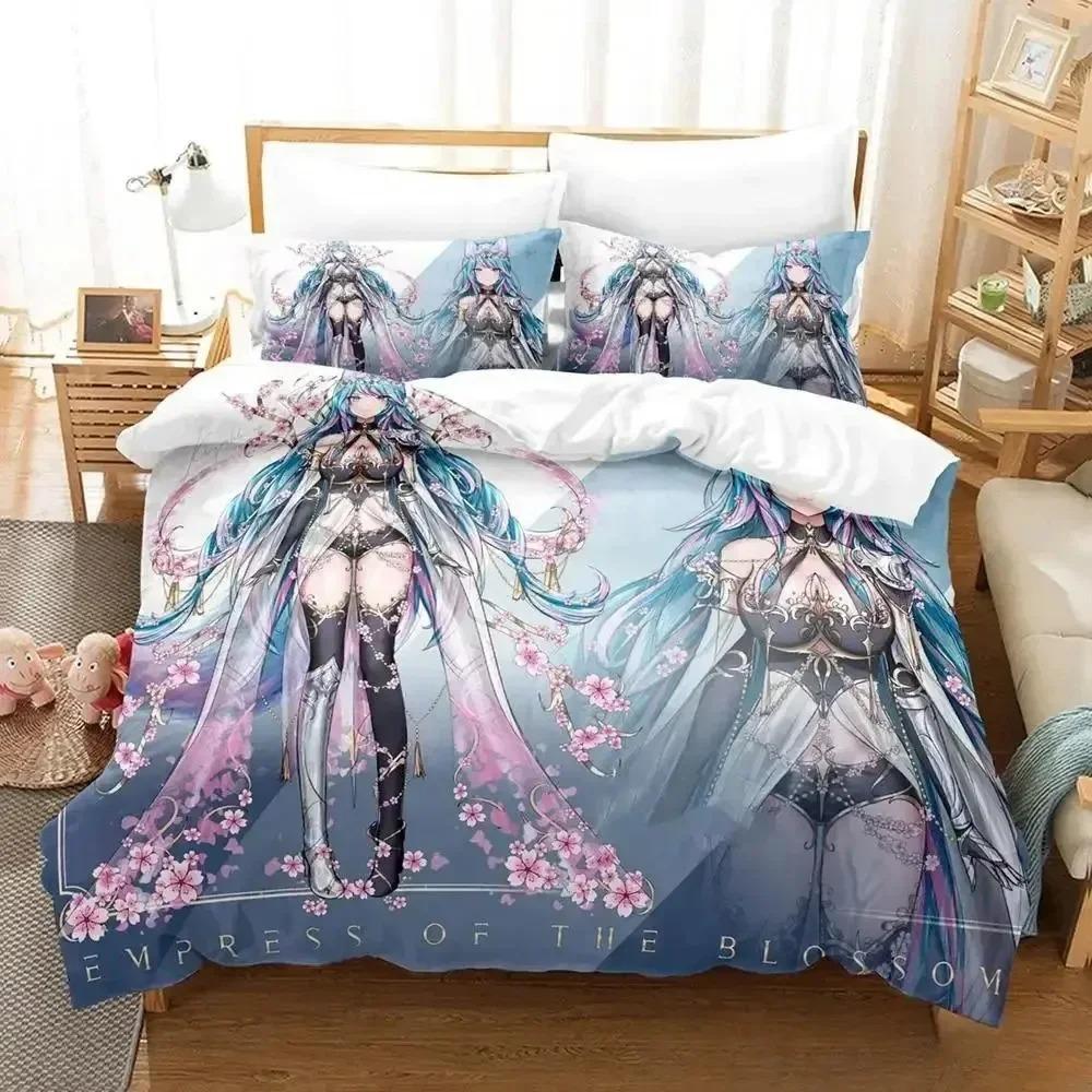Neues sexy Mädchen Silvervale Vtuber Bettwäsche-Set Schlafzimmer Weiche Moderne Tagesdecken Bequeme Bettbezüge Bettdeckenbezüge Und Kissenbezüge