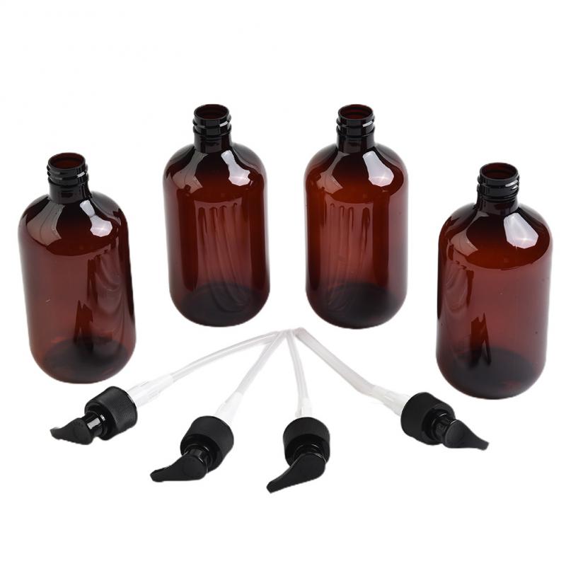 4 τεμάχια 300/500 ml μπουκάλια σαμπουάν και μαλακτικού για επαναχρησιμοποιήσιμες αντλίες χειρός μπουκάλι δοσομετρητή τζελ μπάνιου Μπουκάλι σαμπουάν σαμπουάν