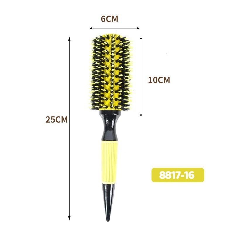 Professional Round Wooden Hair Brush Boar Bristle Mix Nylon Salon Women Hair Styling Tools Hair Curler