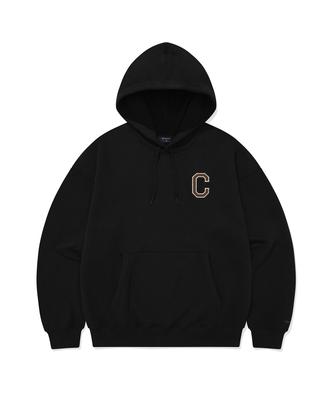Bluza z kapturem z logo C Czarna