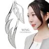 Shinjuku Gin no Kura Double Wing Silhouette Pendant Top Silver 925 Pendant Wing Feather Feather Thin White (without chain)
