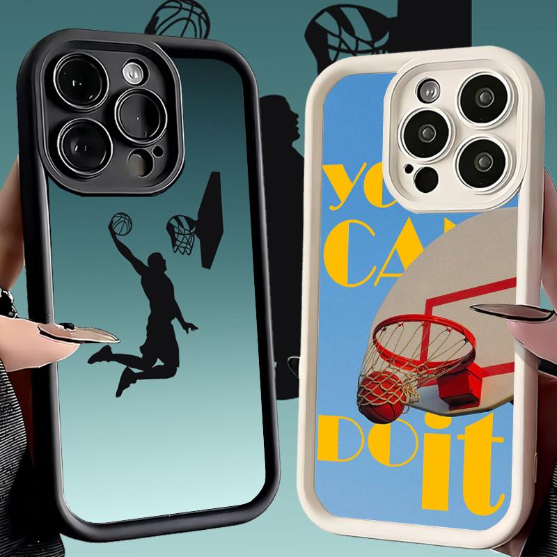 Phone Case for iPhone 17 Air 16E 15 16 Pro Max Basketball Sports Aesthetics Cover 14 Plus 13 12 Mini Soft Shell Silicone Fundas