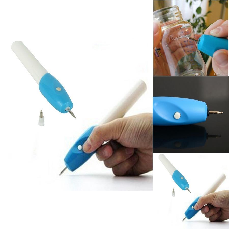 Electric Engraving Pen Jewelry Engrave Pen With White And Blue Design For Precise Diy Crafting