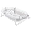 Foldable Baby Bath Tub Ergonomic with Temperature & Cushion Bath Pad + Bath Net