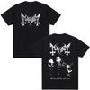Legendäre Black Metal Band Mayhem Unisex Gothic Dunkler Stil Lockeres Kurzarm-T-Shirt für Damen und Herren