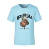 Herren bedrucktes Jugend reines Baumwoll Paar Kurzarm T-Shirt Sommer Bequem und atmungsaktiv Rundhals Kleidung