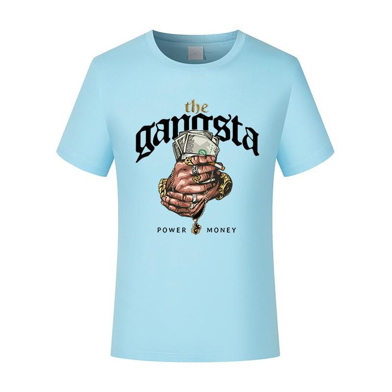 Herren bedrucktes Jugend reines Baumwoll Paar Kurzarm T-Shirt Sommer Bequem und atmungsaktiv Rundhals Kleidung