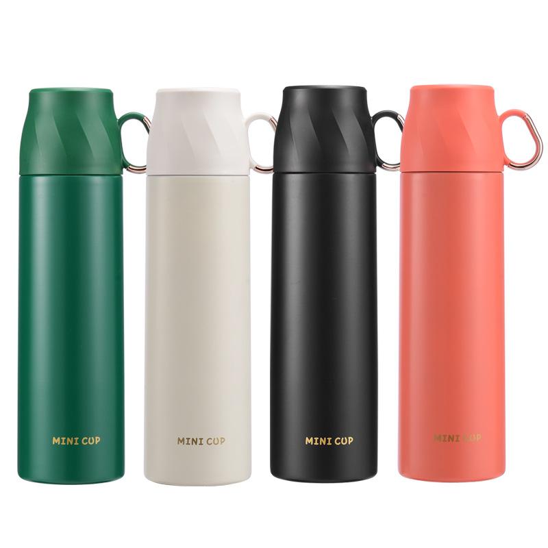 Fashion thermos cup with cup lid 304 stainless steel portable cup for men and women wedding gift water cup
