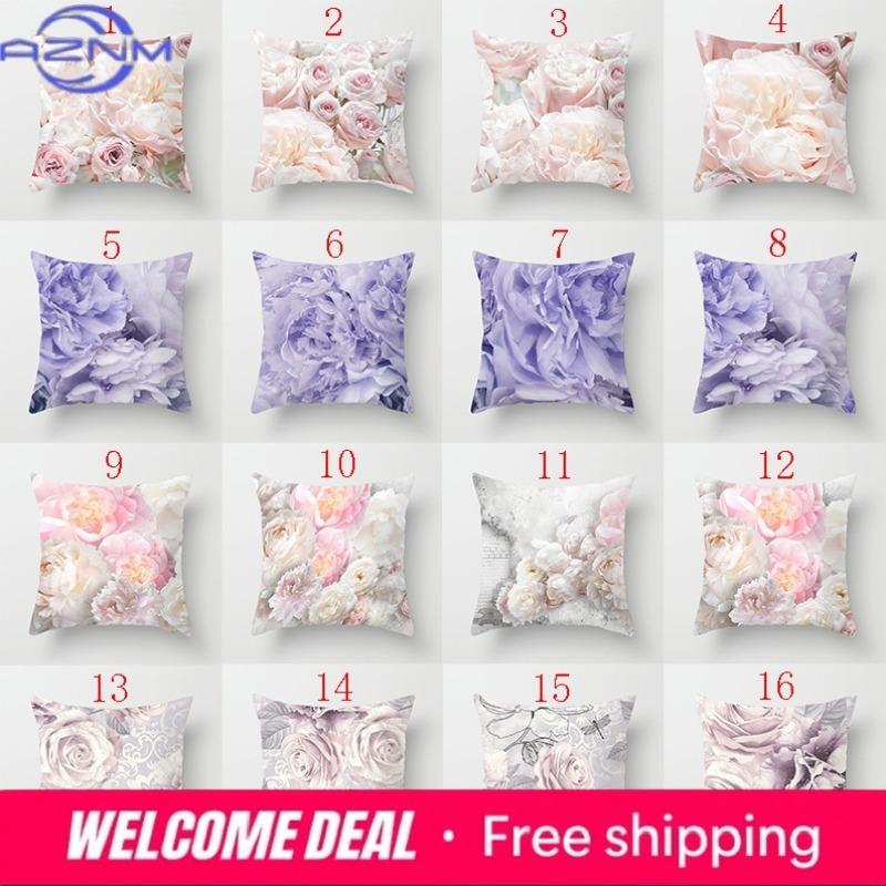 Rose Series Square Pillowcase Pillow Home Decoration Car Bedroom Sofa Cushion Cover (45Cm*45Cm)