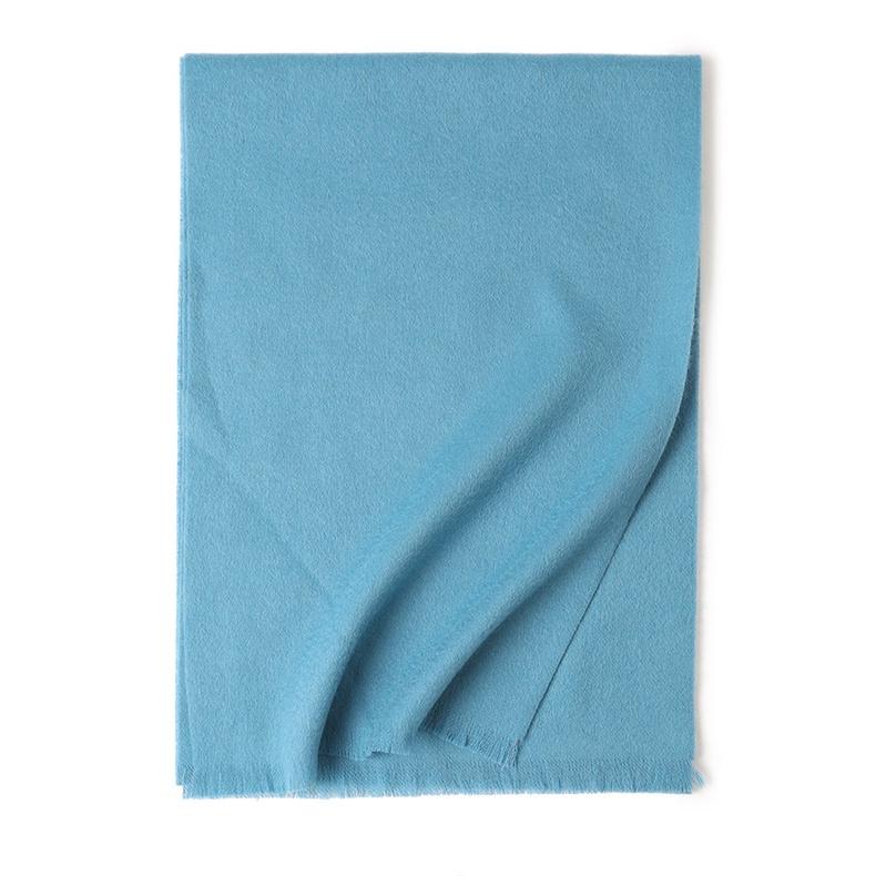 Autumn and Winter New Wool Solid Color Scarf Short Beard Warm Soft Comfortable Men's and Women's Red