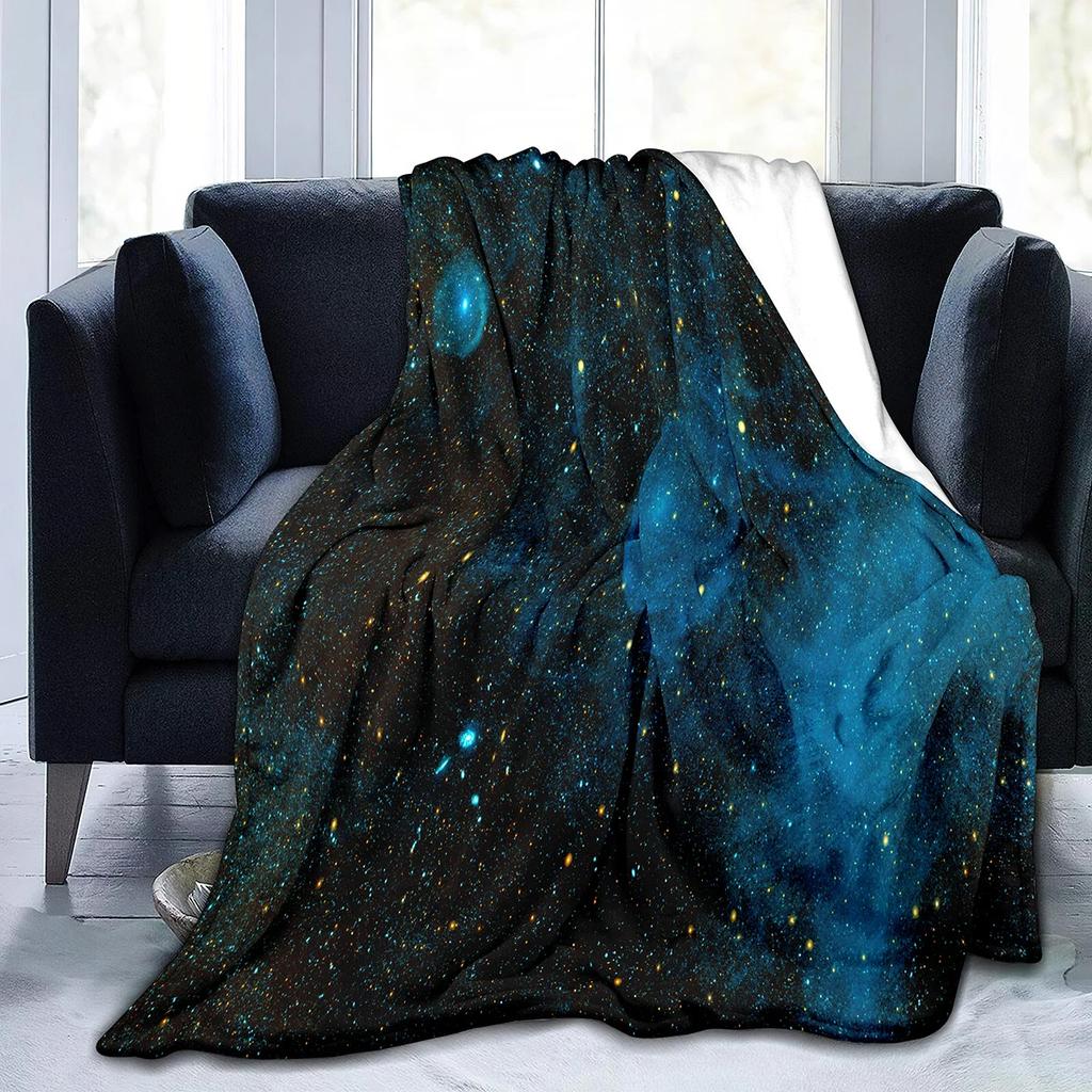 universe and the starry sky Printed Blanket for Bed Travel Camping Living Room Office Conditioning Blanket for All Seasons Gifts