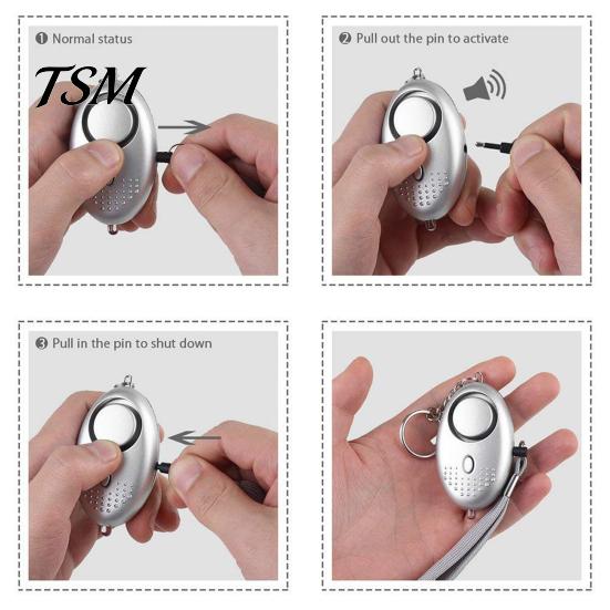 Security Alarm Mini Portable Self Defense 130dB Personal Loud Sound SOS Emergency for Women Safety