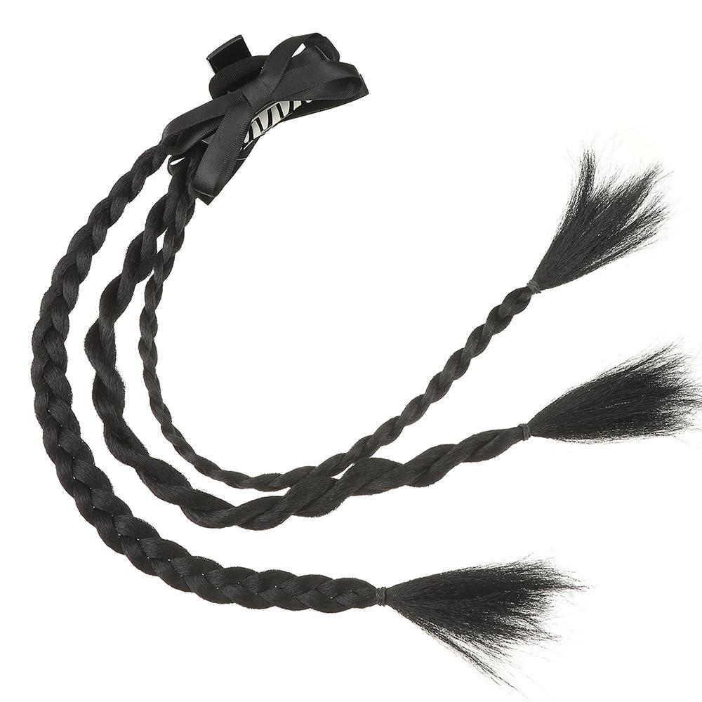 Long Wigs braids hair clips bows Fashion Cute Role playing dress up cosplay Hair Accessories  For Women Girl