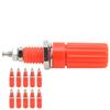 10Pcs M3 Terminal 4mm Banana Jack Socket Screw Panel Jack Terminal Plug for Electronic EquipmentRed