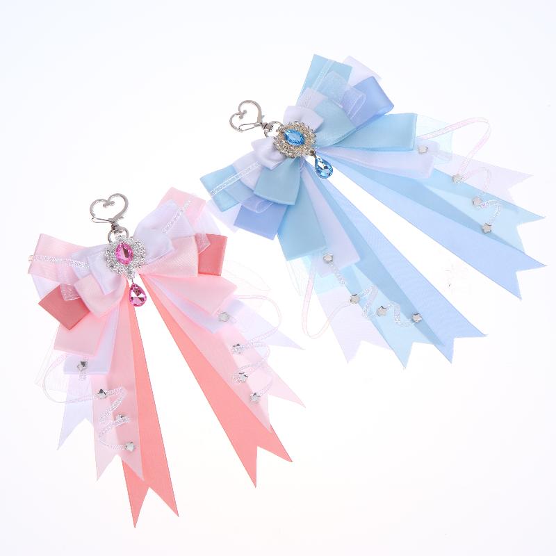 Itabag Decoration Accessories Double Layer Ribbon Bow Bag Pendant Diy Handmade Lolita Jewelry Gift For Friend Anime Periphery