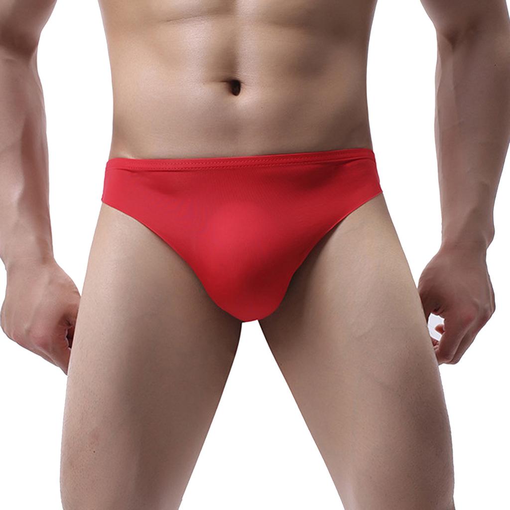 Lenjerie tanga pentru bărbați, fără sudură, cu talie joasă, sexy, cu uscare rapidă, din mătase de gheață
