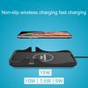 1 Set C7 Wireless Phone Charger 2-in-1 Support 15W/10W/7.5W/5W Intelligent Recognition Anti-slip Fast Charging Temperature Protection USB Wireless