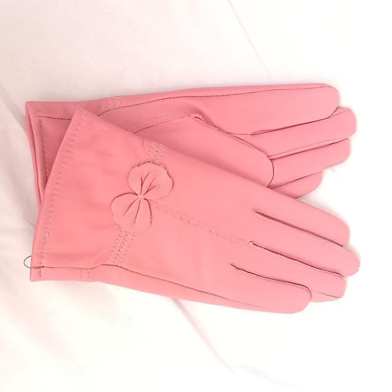 Ženy Zimní zateplené rukavice z pravé kůže Dámské Rukavice z pravé ovčí kůže Dívčí Móda pro řízení Dámské Luxusní Rukavice s vlněnou podšívkou