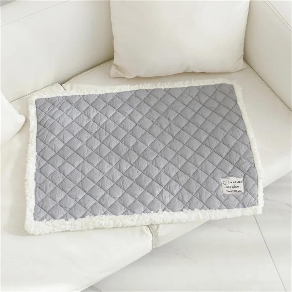 Double-sided Pet Mat All Seasons Dog Bed Mattress Soft Fleece Keep Warm Small Dogs Sofa Cushion Cat Sleeping Pad Pets Blanket