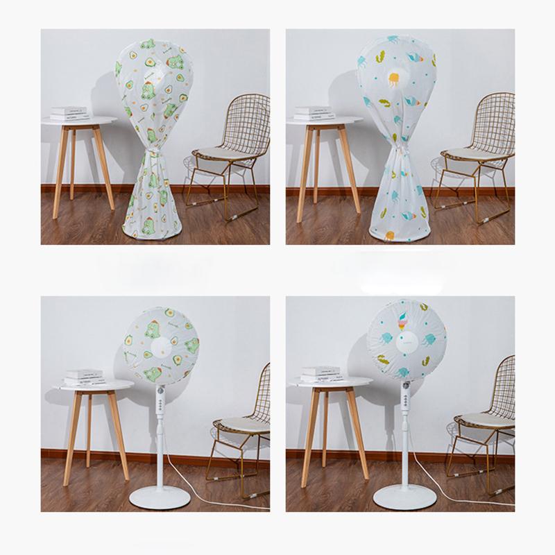 Fan Dust Cover PEVA Semi-Complete Household Floor Fan Cover Protective Cover Waterproof Washable Stereo Fan Cover