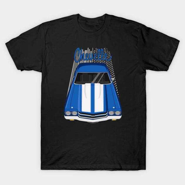 

Men Black Print T-shirt Chevrolet Chevelle Ss 1970 - Fathom Blue No-Cut Transfer Paper Print Cotton Tshirt 2XL