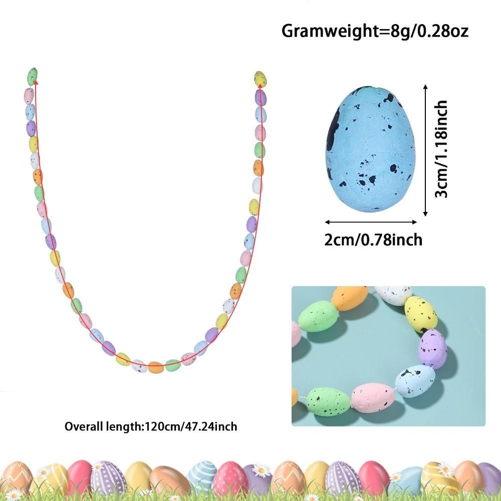

Easter Egg Easter Eggs Wreath Colorful Speckled Egg Foam Pigeon Eggs 115/120/150/200cm DIY Craft Hanging Ornaments