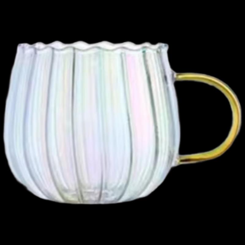 High Borosilicate Glass Striped Cold Water Pitcher