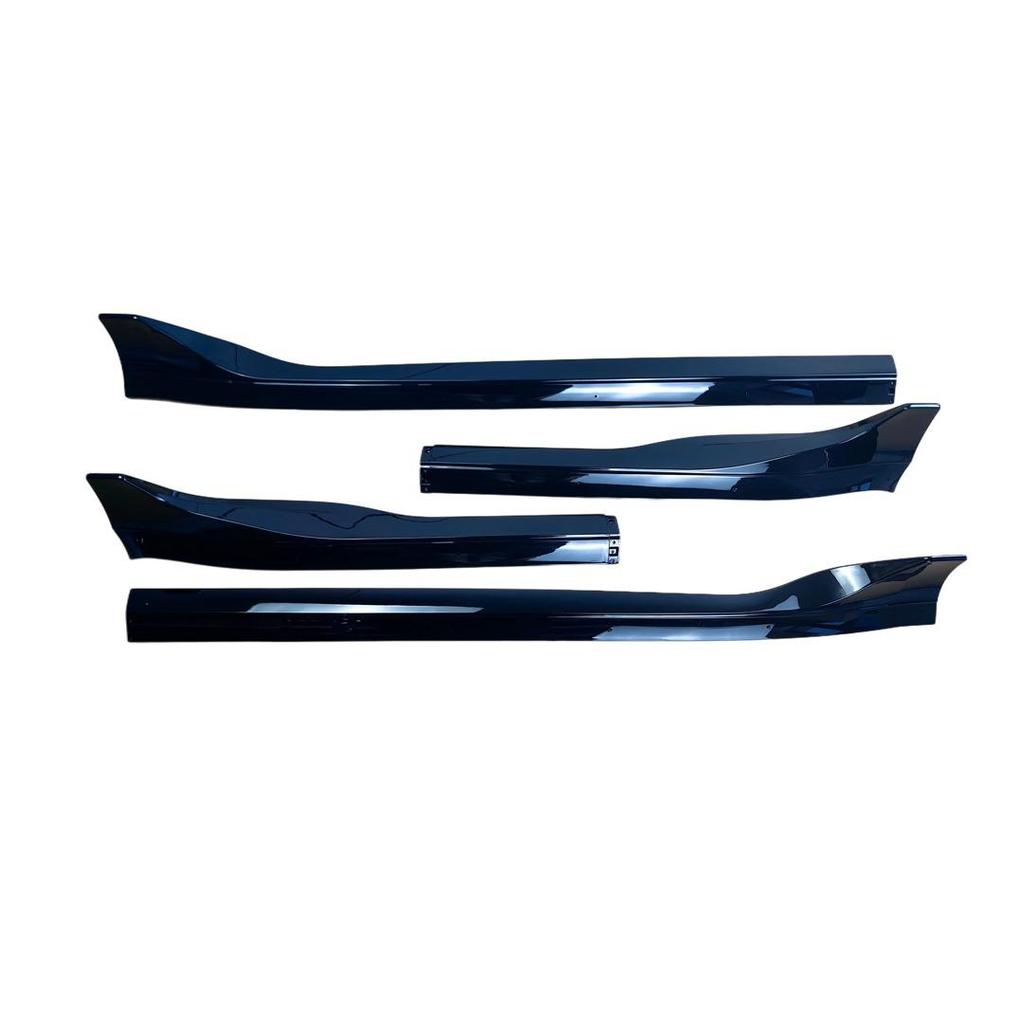 Tesla Model 3 Side Skirts: Four-Section Matte or Glossy Black Carbon Fiber Spoilers