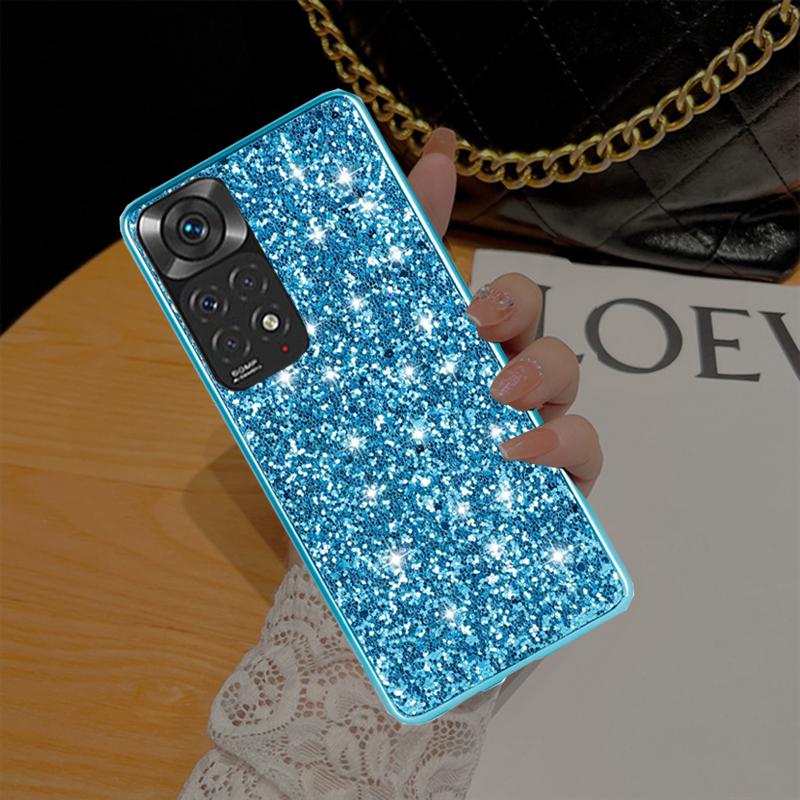 Luxusní pouzdro na telefon Bling Glitter pro Xiaomi Redmi Note 11 10 9 Pro 11S 10S 9S Poco X3 NFC Pro měkký TPU kryt
