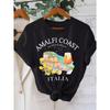 Italian Shirts Beach Aesthetic Clothes Trendy Aesthetic Amalfi Coast Italy Lemons Shirt Harajuku Summer Short Sleeved Harajuku